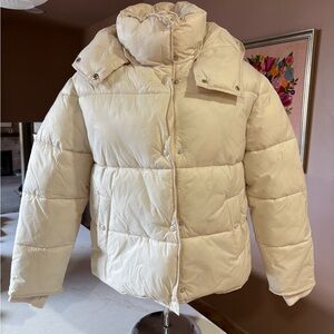 J. Crew Cream Puffer Jacket